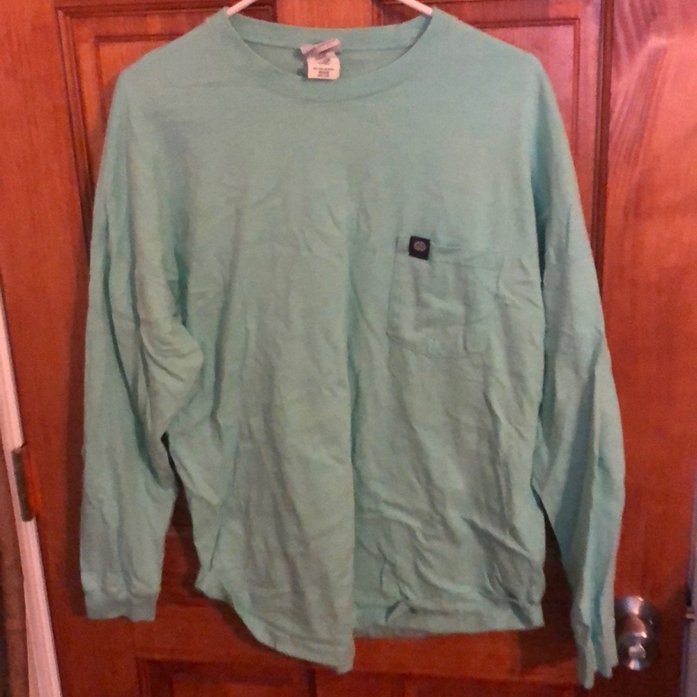 Sea Green Simply Southern Pocketed Long Sleeve